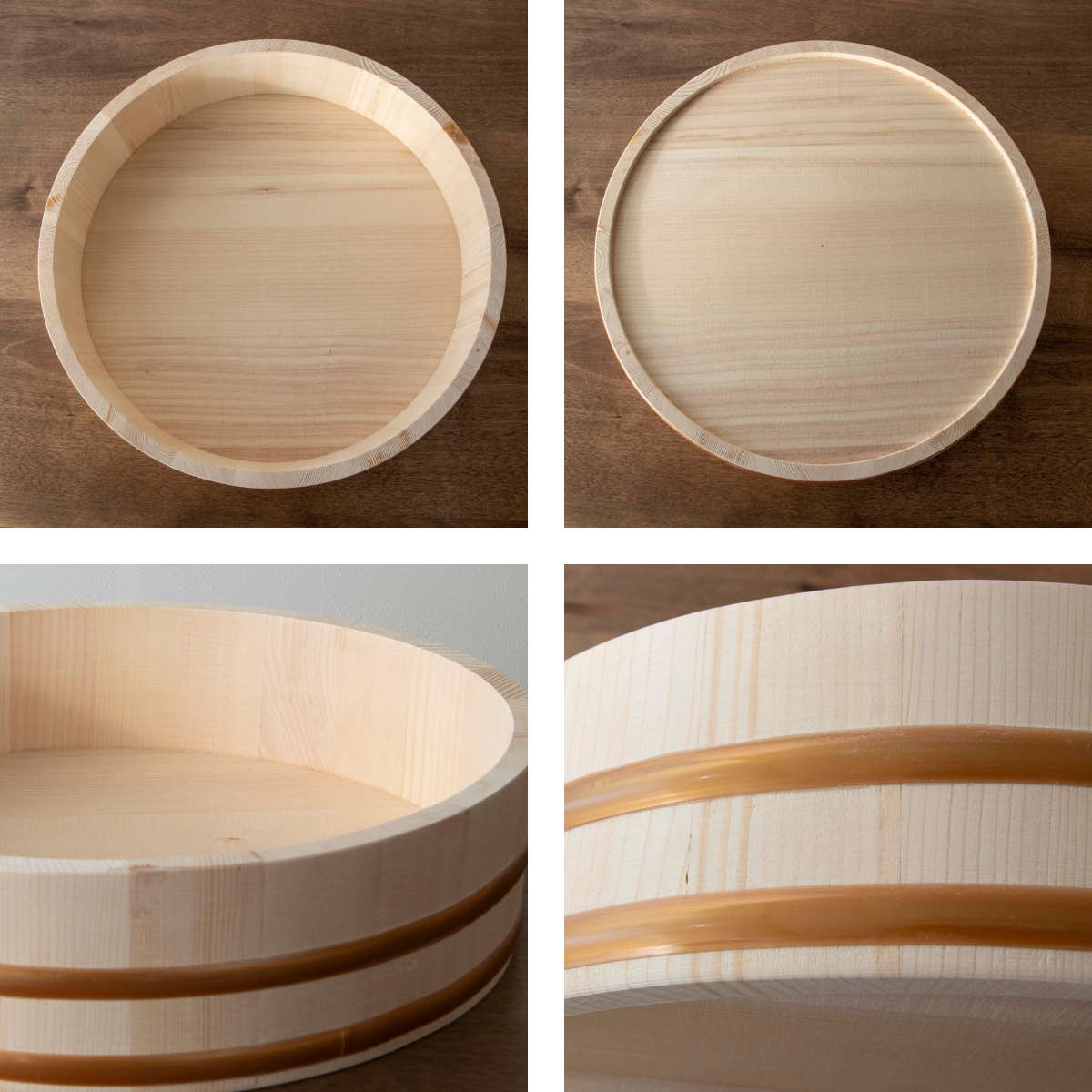 すし桶 寿司桶 飯台 木製 36cm 約7合用 ( 木製飯台 おひつ 飯切 すしおけ 酢飯 寿司 7合 半切 スシ桶 すし おけ 天然木 器 桶 36 センチ )