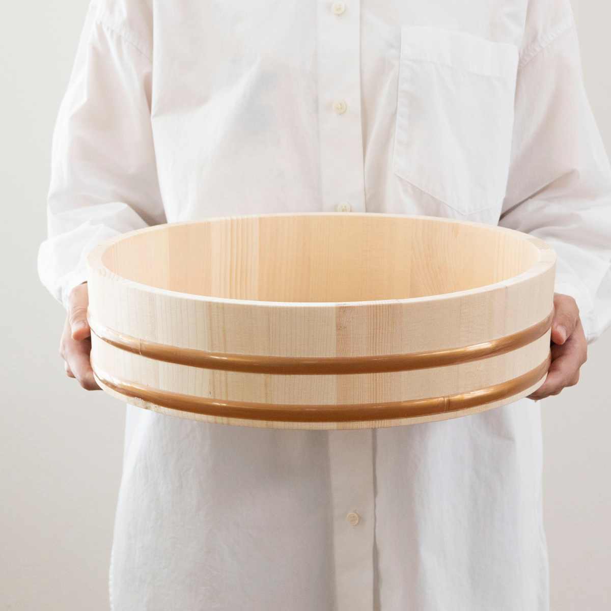 すし桶 寿司桶 飯台 木製 36cm 約7合用 ( 木製飯台 おひつ 飯切 すしおけ 酢飯 寿司 7合 半切 スシ桶 すし おけ 天然木 器 桶 36 センチ )