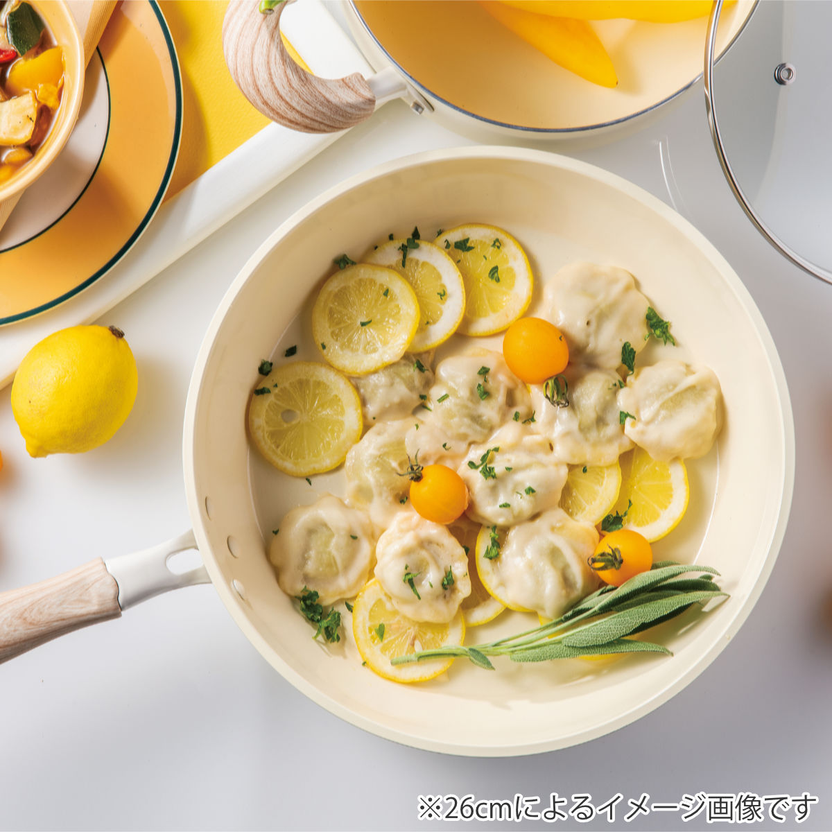 フライパン 20cm IH対応 セラミック 軽量 ハルミック ( ガス火対応 オール熱源対応 セラミックフライパン 炒め鍋 軽い 20センチ いため鍋 アルミ製 直火 木目調ハンドル こびりつきにくい 可愛い ) 【ペールパープル】 ペールパープル