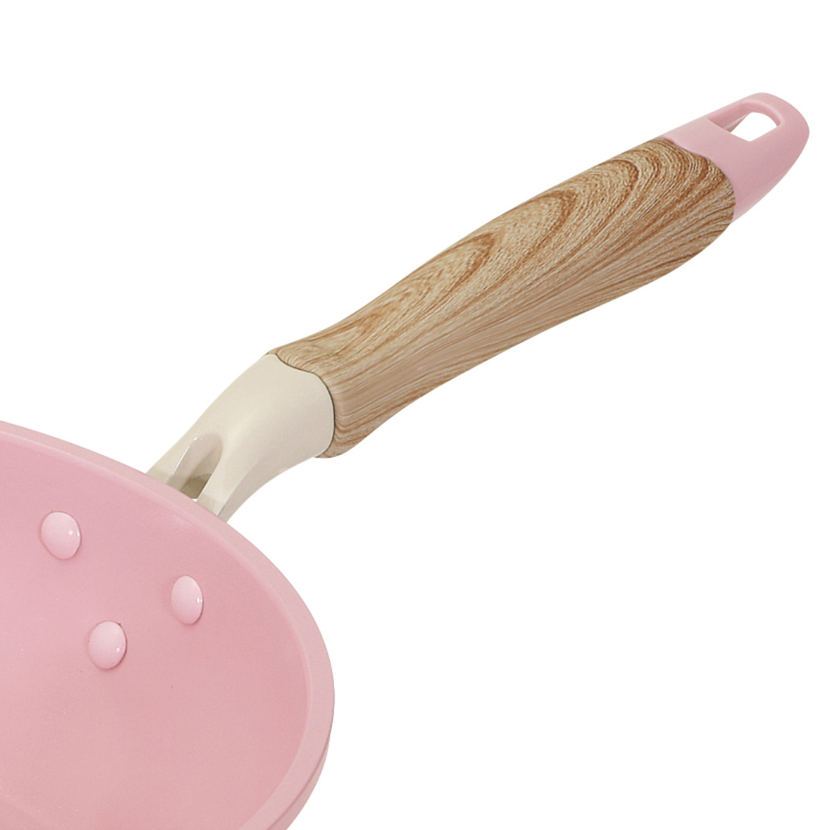 フライパン 26cm IH対応 セラミック 軽量 ハルミック ( ガス火対応 オール熱源対応 セラミックフライパン 炒め鍋 軽い 26センチ いため鍋 アルミ製 直火 木目調ハンドル こびりつきにくい 可愛い ) 【ペールイエロー】 ペールイエロー