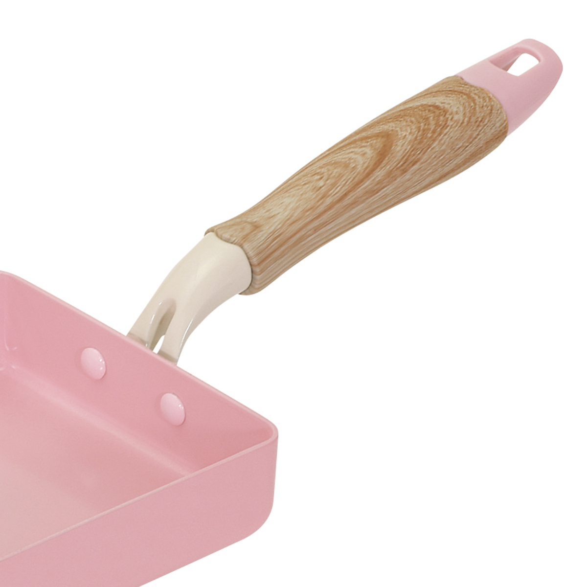 卵焼き器 13×18cm IH対応 セラミック 軽量 ハルミック ( ガス火対応 オール熱源対応 セラミックフライパン エッグパン 軽い 玉子焼き器 朝食 弁当 弁当作り アルミ製 木目調ハンドル こびりつきにくい 直火 おしゃれ ) 【ペールパープル】 ペールパープル