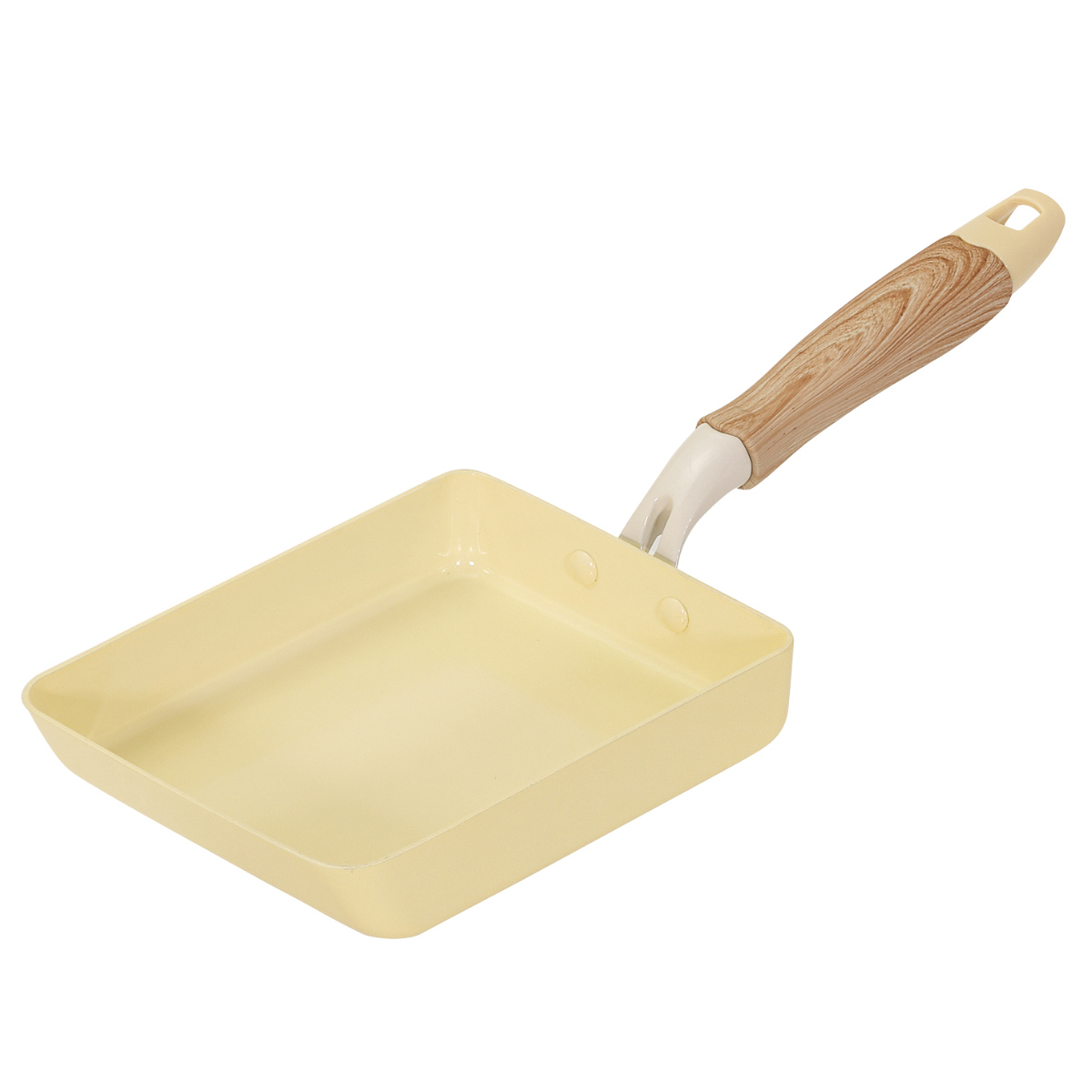 卵焼き器 13×18cm IH対応 セラミック 軽量 ハルミック ( ガス火対応 オール熱源対応 セラミックフライパン エッグパン 軽い 玉子焼き器 朝食 弁当 弁当作り アルミ製 木目調ハンドル こびりつきにくい 直火 おしゃれ ) 【ペールパープル】 ペールパープル