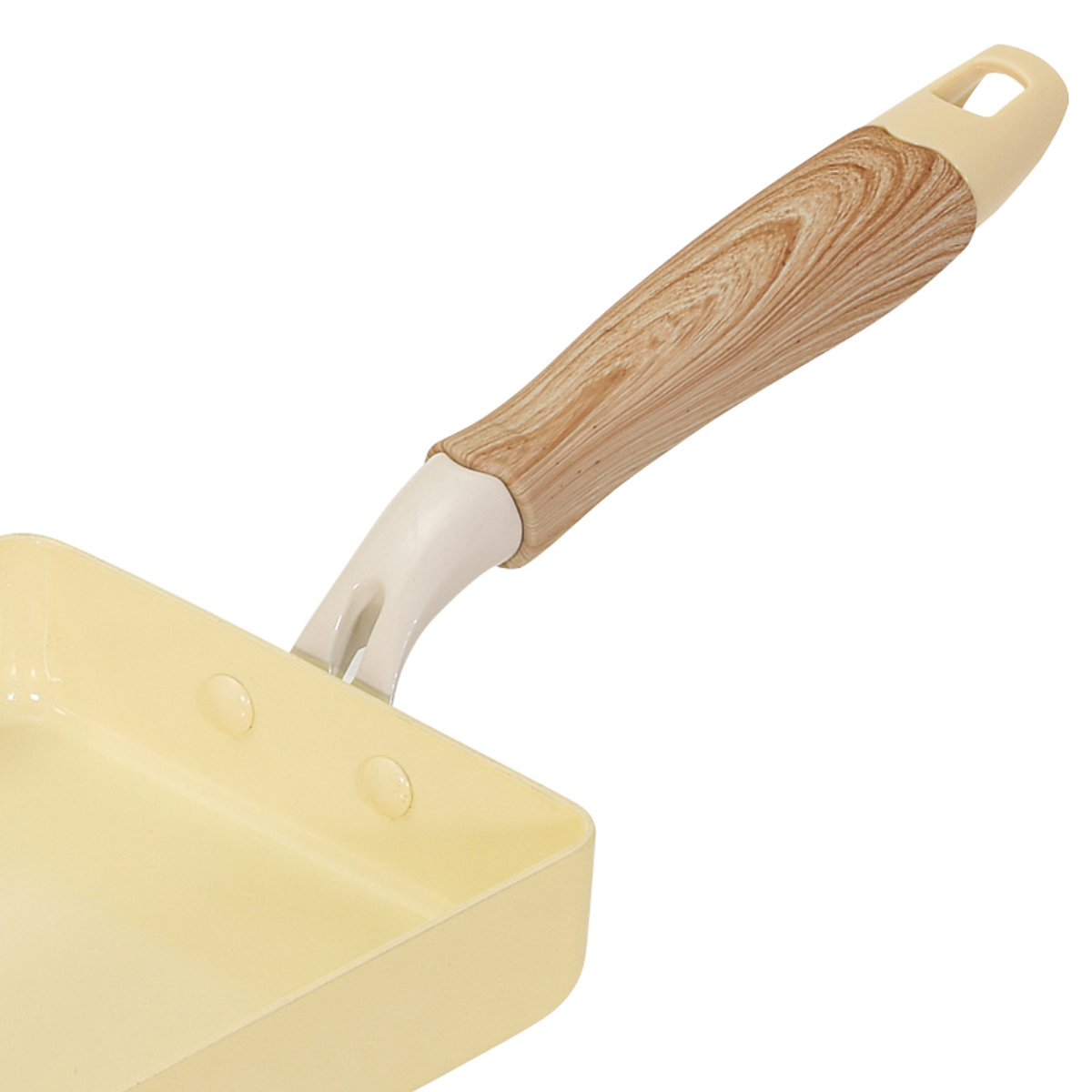 卵焼き器 13×18cm IH対応 セラミック 軽量 ハルミック ( ガス火対応 オール熱源対応 セラミックフライパン エッグパン 軽い 玉子焼き器 朝食 弁当 弁当作り アルミ製 木目調ハンドル こびりつきにくい 直火 おしゃれ ) 【ペールパープル】 ペールパープル