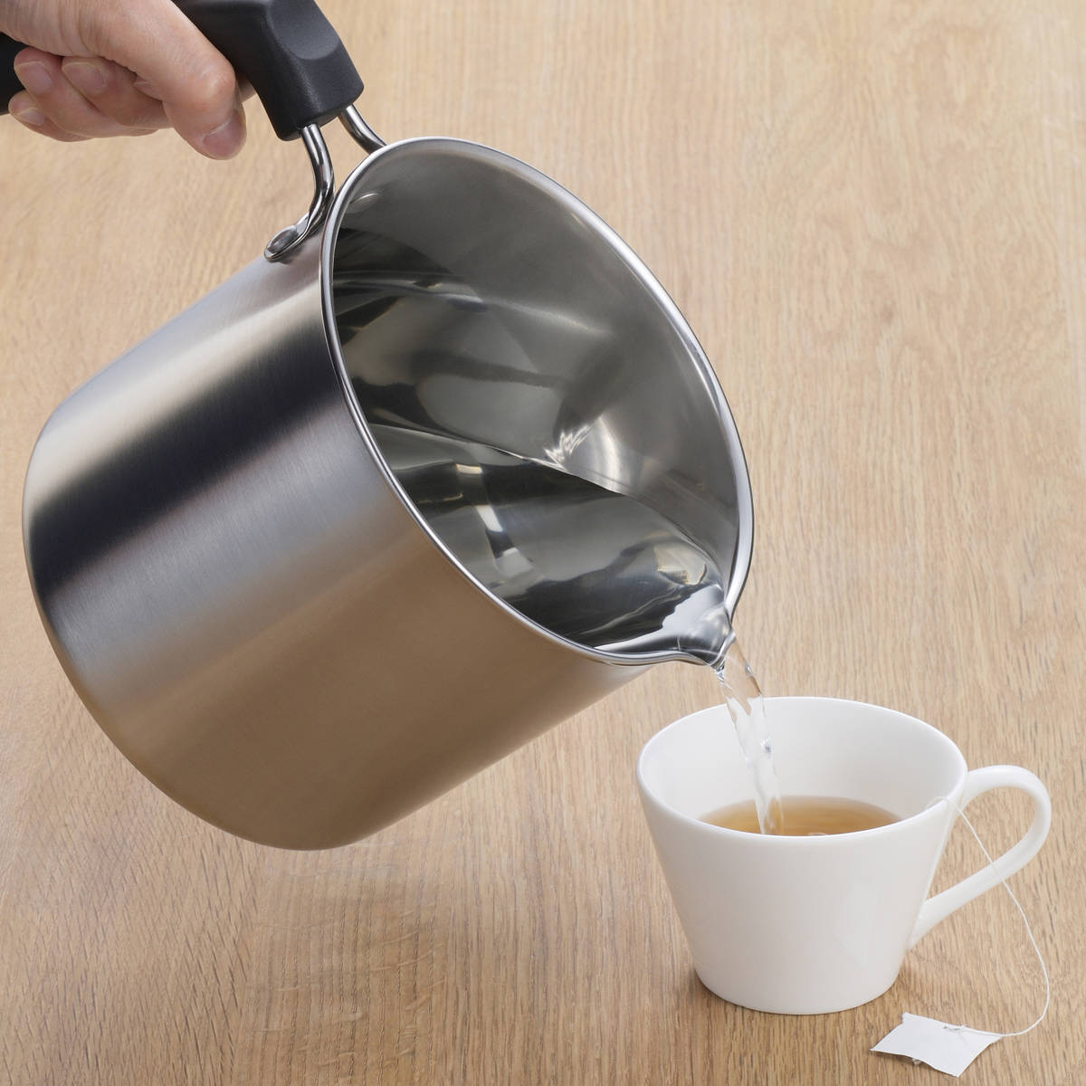 マルチポット 15cm ステンレス製 デリック 2.4L ( IH対応 ガス火対応 片手鍋 天ぷら鍋 片口鍋 ガラス蓋 ソースパン オール熱源対応 15センチ ステンレス鍋 深型 片手なべ ケトル ポット 揚げ鍋 万能 マルチ 湯沸かし )