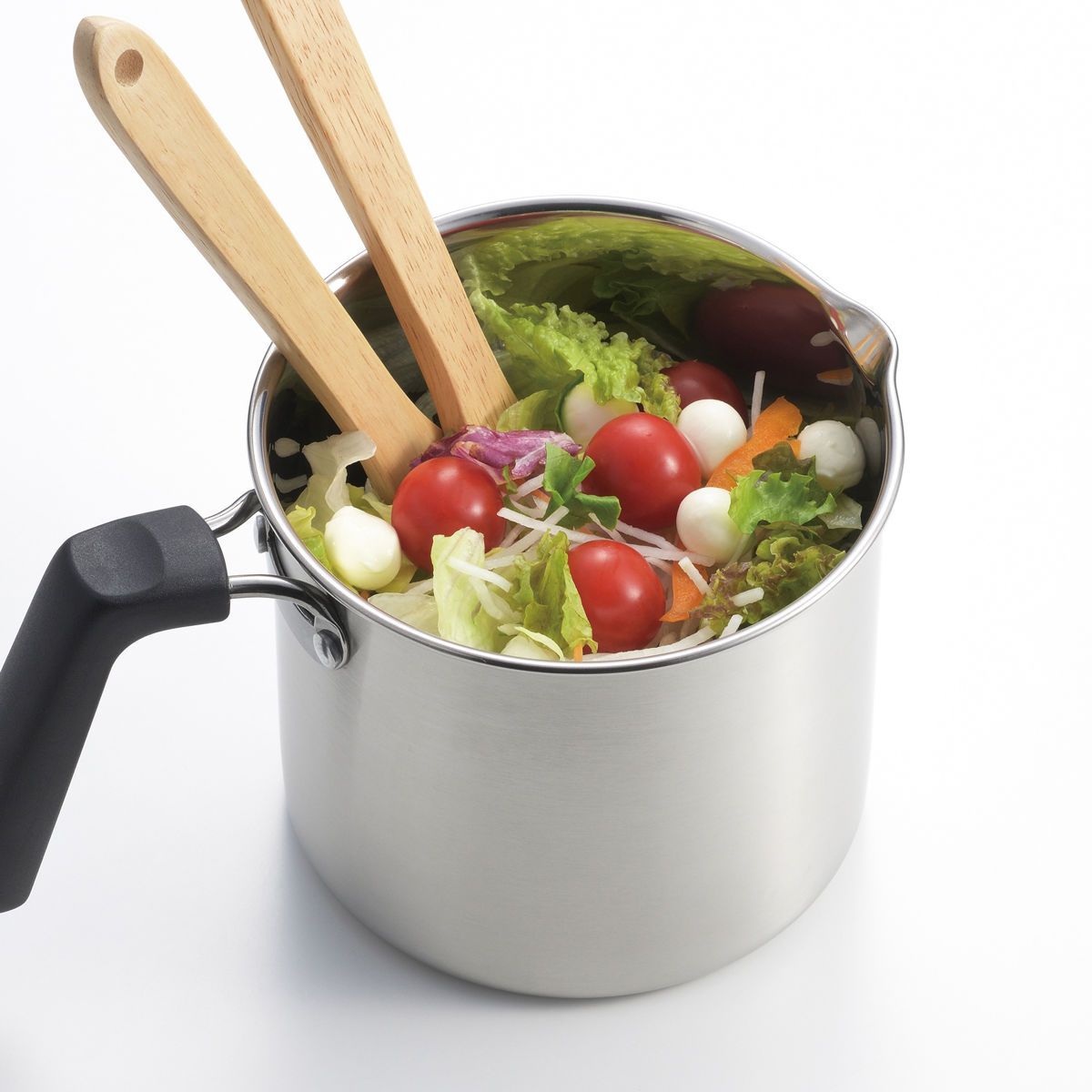 マルチポット 15cm ステンレス製 デリック 2.4L ( IH対応 ガス火対応 片手鍋 天ぷら鍋 片口鍋 ガラス蓋 ソースパン オール熱源対応 15センチ ステンレス鍋 深型 片手なべ ケトル ポット 揚げ鍋 万能 マルチ 湯沸かし )