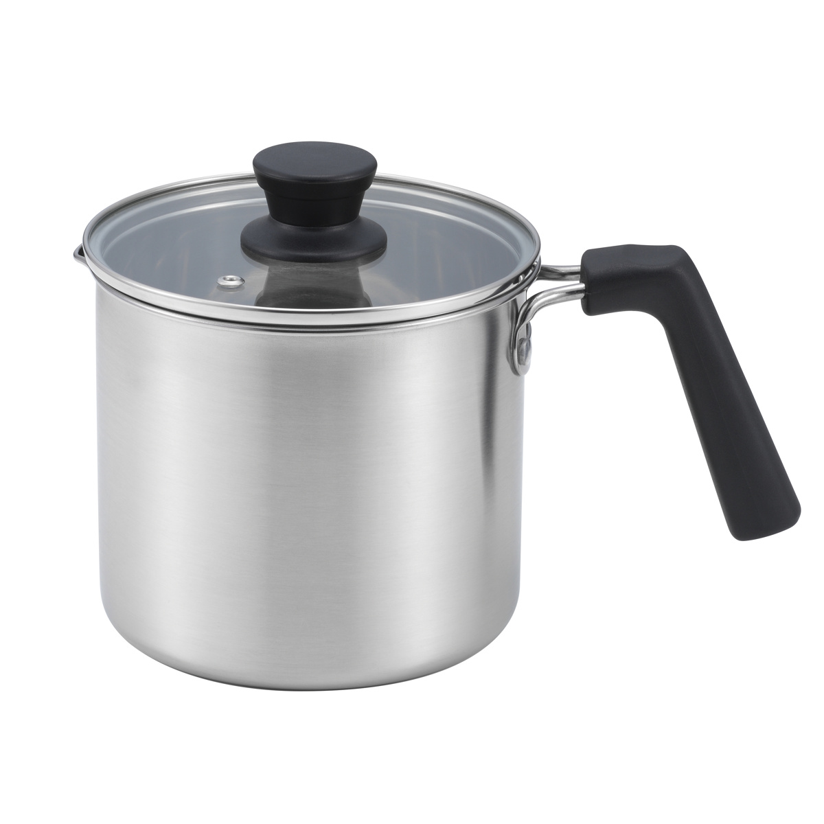 マルチポット 15cm ステンレス製 デリック 2.4L ( IH対応 ガス火対応 片手鍋 天ぷら鍋 片口鍋 ガラス蓋 ソースパン オール熱源対応 15センチ ステンレス鍋 深型 片手なべ ケトル ポット 揚げ鍋 万能 マルチ 湯沸かし )