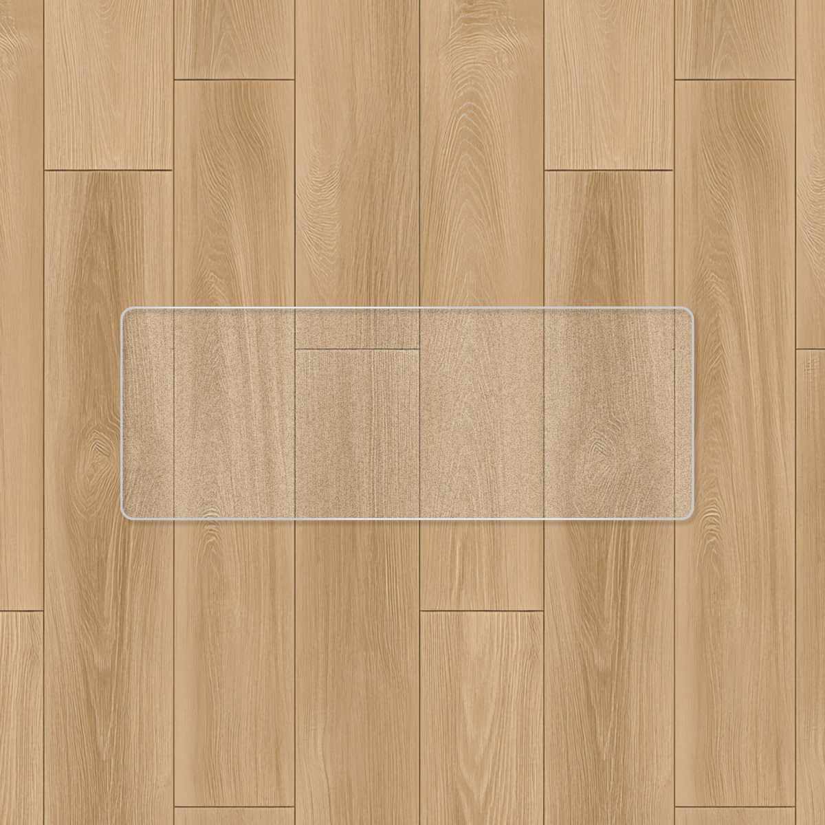 キッチンマット クリア 45×120cm 床暖房対応 ( 45cm 120cm 透明 キッチン マット 台所マット 拭けるキッチンマット PVC 洗濯不要 ズレない 傷防止 汚れ防止 カット 薄い 透ける 床暖OK フリーカット )