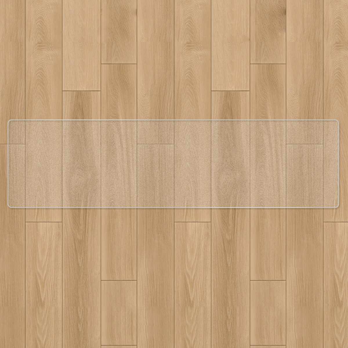 キッチンマット クリア 60×240cm 床暖房対応 ( 60cm 240cm 透明 キッチン マット 台所マット 拭けるキッチンマット PVC 洗濯不要 ズレない 傷防止 汚れ防止 カット 薄い 透ける 床暖OK フリーカット )