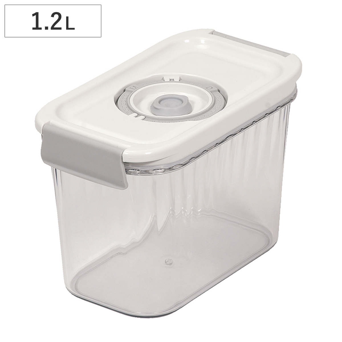 保存容器 1200ml フレッシュアップ 真空保存容器 スリム ( 真空 密閉 プラスチック 容器 ストッカー HC-1243用 食品保存 作り置き お弁当 吸引 密封 酸化防止 鮮度保持 中身がわかる )