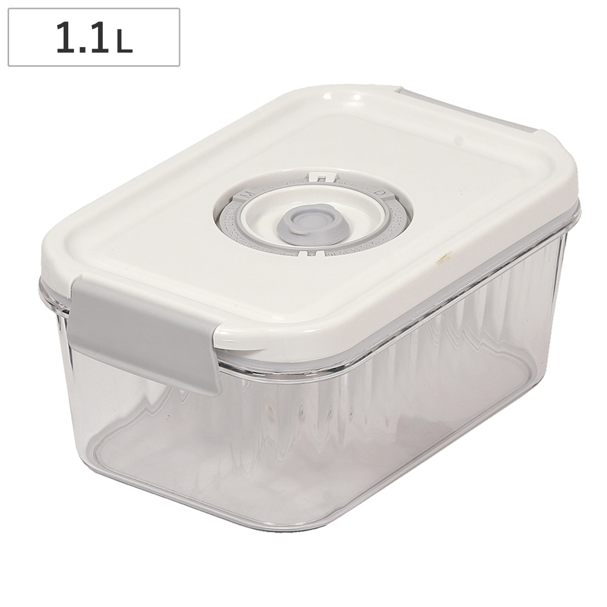 保存容器 1100ml フレッシュアップ 真空保存容器 ( 真空 密閉 プラスチック 容器 ストッカー HC-1243用 食品保存 作り置き お弁当 吸引 密封 酸化防止 鮮度保持 中身がわかる )