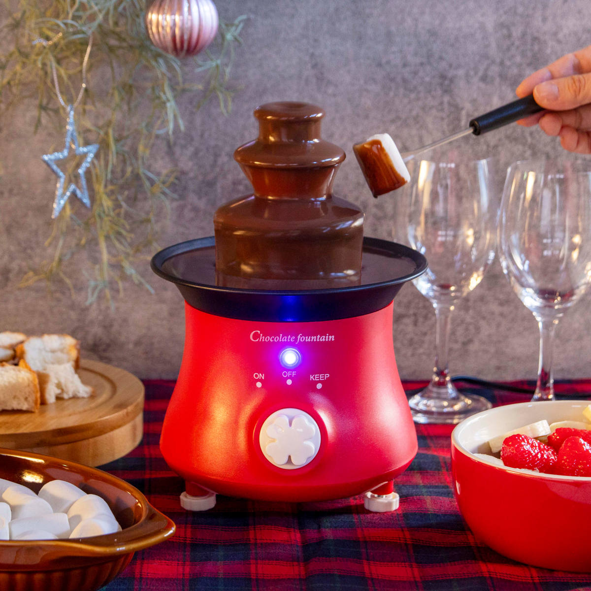 チョコレートファウンテン リトルリッチ S 電気式 2~4人用 お菓子作り ( チョコファウンテン クリスマス チョコレートの滝 家庭用 チョコレート 製菓道具 ホームパーティー 調理器具 製菓用具 調理用具 )