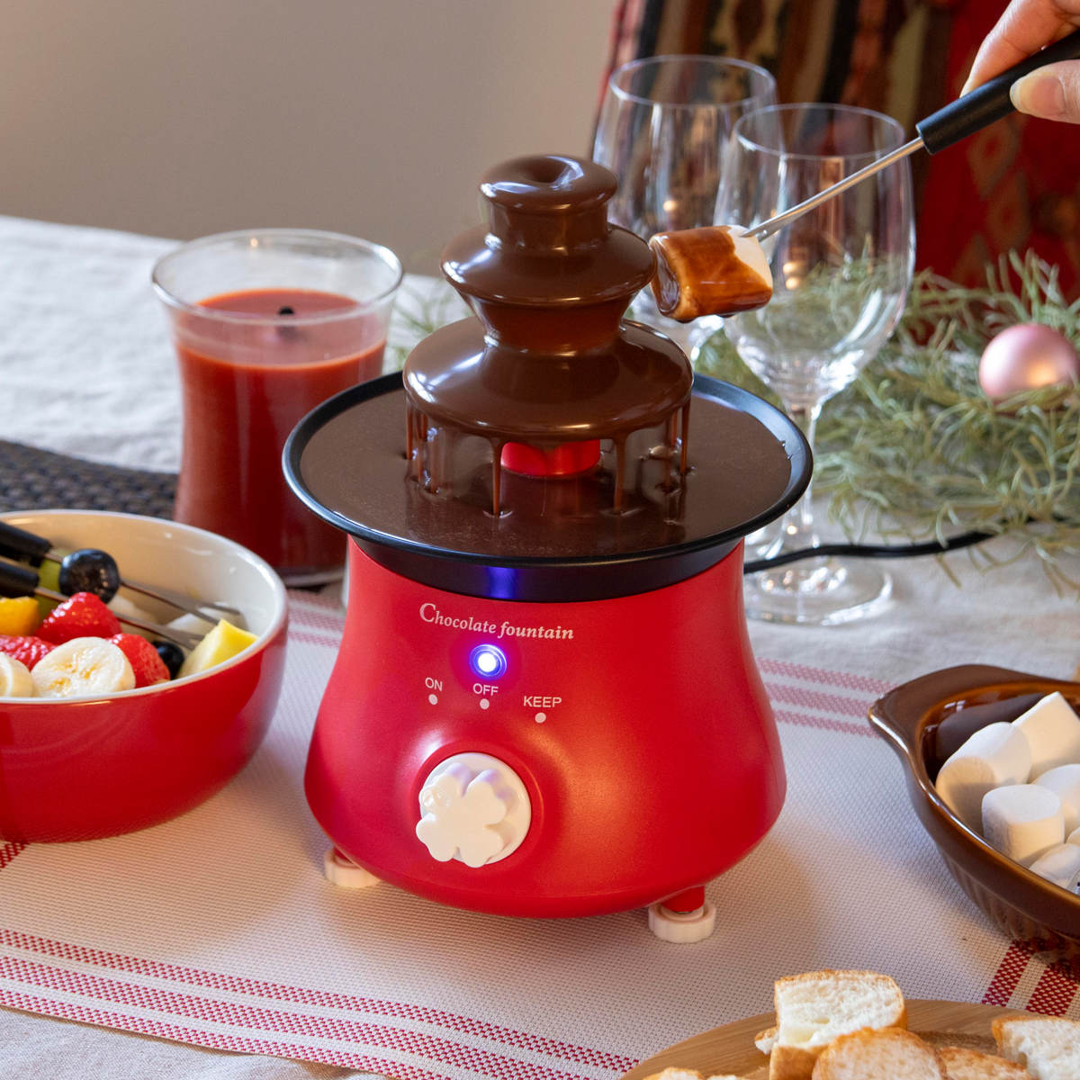 チョコレートファウンテン リトルリッチ S 電気式 2~4人用 お菓子作り ( チョコファウンテン クリスマス チョコレートの滝 家庭用 チョコレート 製菓道具 ホームパーティー 調理器具 製菓用具 調理用具 )