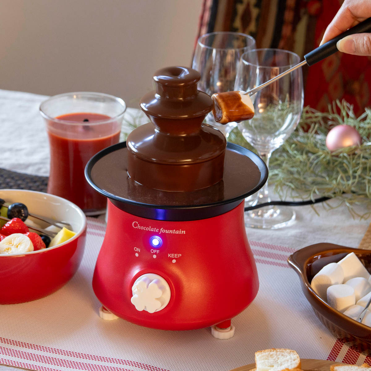 チョコレートファウンテン リトルリッチ S 電気式 2~4人用 お菓子作り ( チョコファウンテン クリスマス チョコレートの滝 家庭用 チョコレート 製菓道具 ホームパーティー 調理器具 製菓用具 調理用具 )