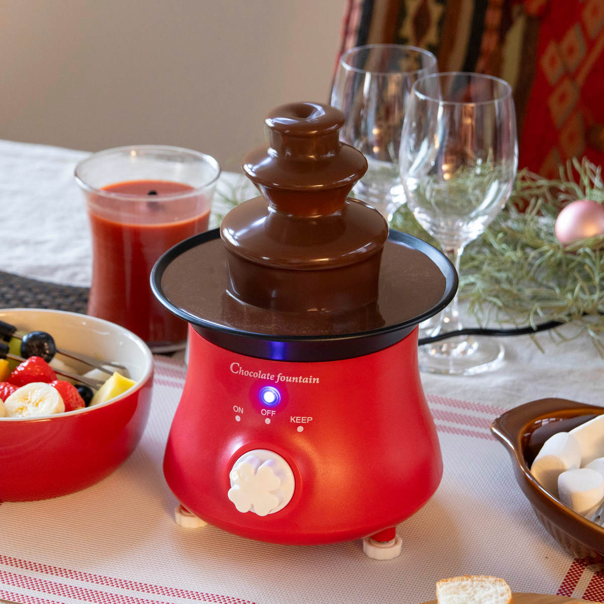チョコレートファウンテン リトルリッチ S 電気式 2~4人用 お菓子作り ( チョコファウンテン クリスマス チョコレートの滝 家庭用 チョコレート 製菓道具 ホームパーティー 調理器具 製菓用具 調理用具 )