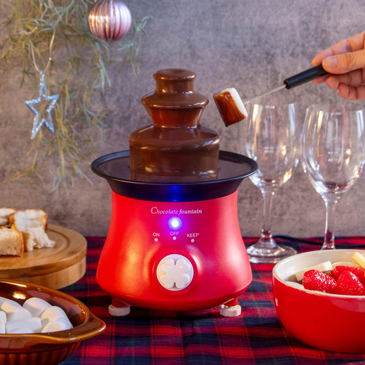 チョコレートファウンテン リトルリッチ S 電気式 2~4人用 お菓子作り ( チョコファウンテン クリスマス チョコレートの滝 家庭用 チョコレート 製菓道具 ホームパーティー 調理器具 製菓用具 調理用具 )
