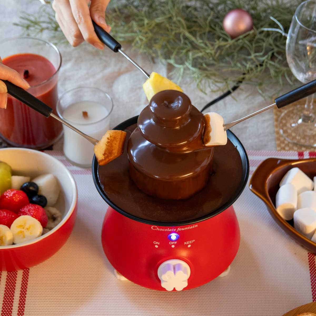 チョコレートファウンテン リトルリッチ S 電気式 2~4人用 お菓子作り ( チョコファウンテン クリスマス チョコレートの滝 家庭用 チョコレート 製菓道具 ホームパーティー 調理器具 製菓用具 調理用具 )