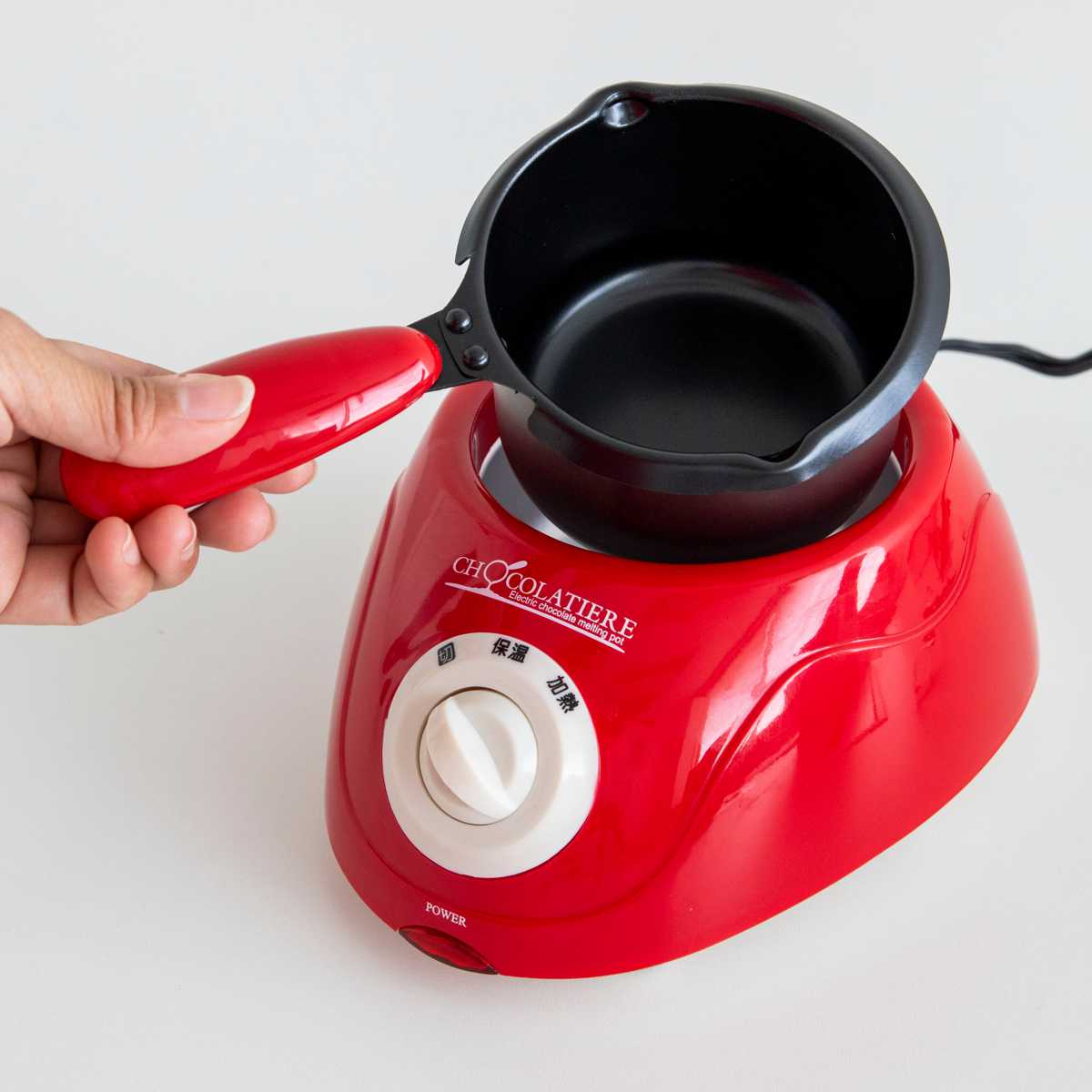 チョコレートフォンデュ 電気 フォンデュ鍋 フッ素加工 プラスチック アルミ ( チョコフォンデュ チョコレート フォンデュ 保温 調理器具 製菓道具 調理用品 電気鍋 パーティ クリスマス バレンタイン 電気フォンデュ鍋 )