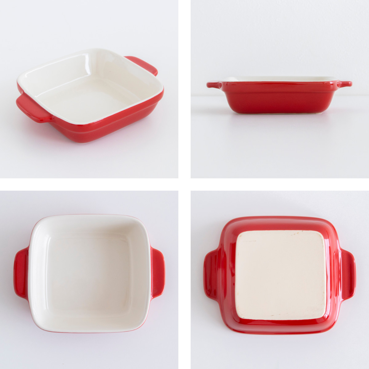 グラタン皿 14cm 正方形 深型 陶磁器 ( 電子レンジ対応 オーブン対応 トースター対応 耐熱皿 食器 耐熱容器 四角 スクエア 角 耳付き 一人用 グラタン ラザニア おしゃれ かわいい )