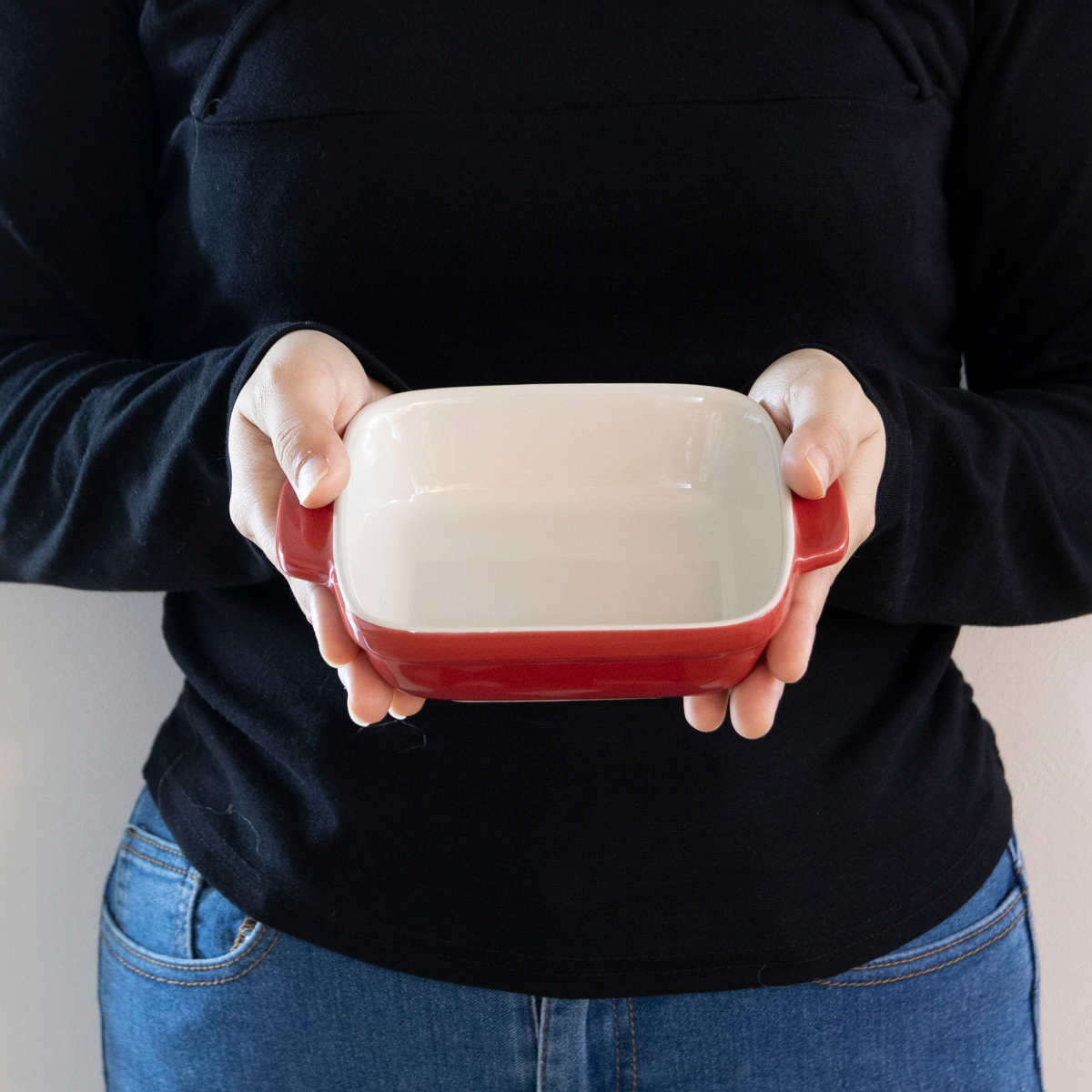 グラタン皿 14cm 正方形 深型 陶磁器 ( 電子レンジ対応 オーブン対応 トースター対応 耐熱皿 食器 耐熱容器 四角 スクエア 角 耳付き 一人用 グラタン ラザニア おしゃれ かわいい )