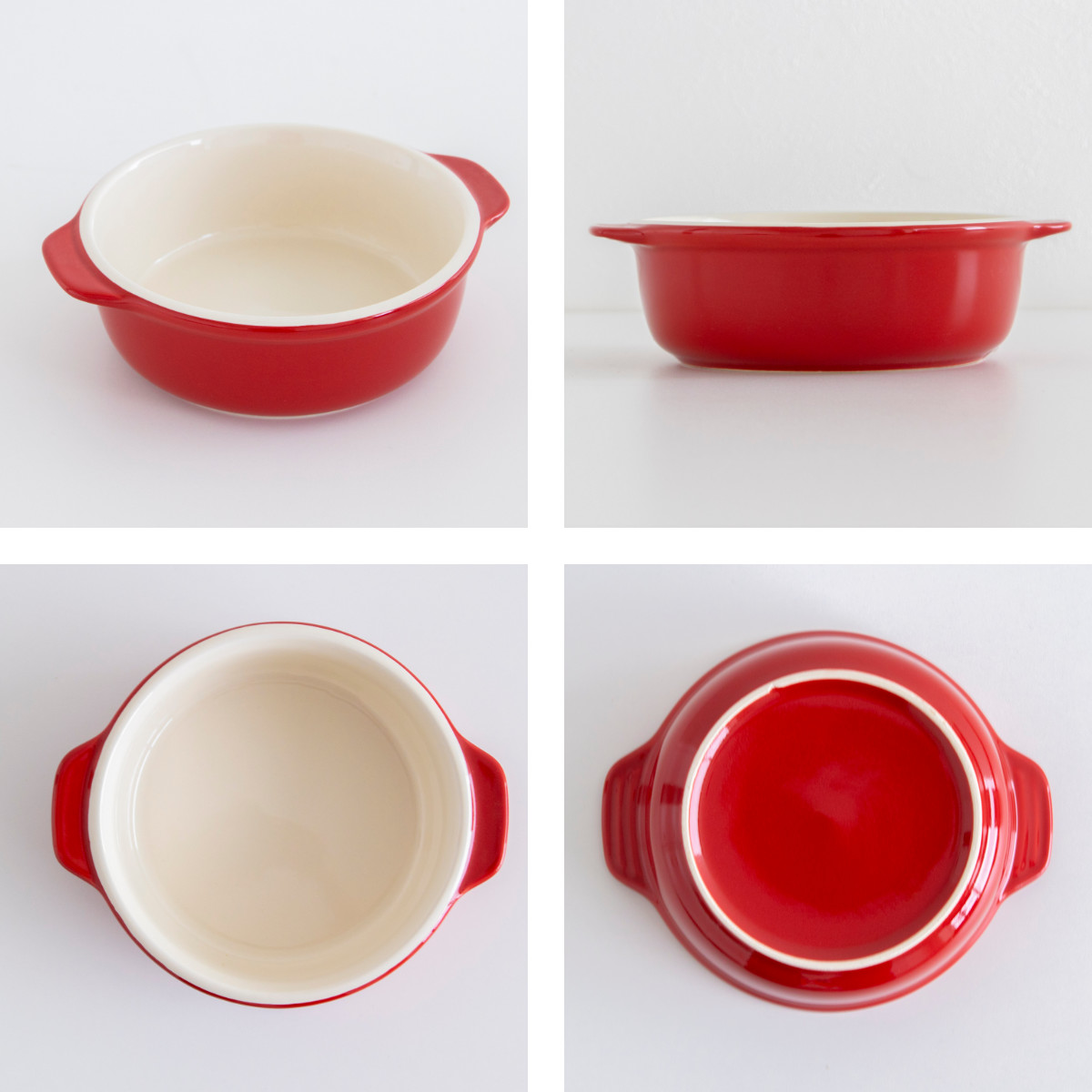 グラタン皿 15cm 丸型 深型 陶磁器 ( 電子レンジ対応 オーブン対応 トースター対応 耐熱皿 食器 耐熱容器 丸 ラウンド 円形 耳付き 一人用 グラタン ラザニア おしゃれ かわいい )