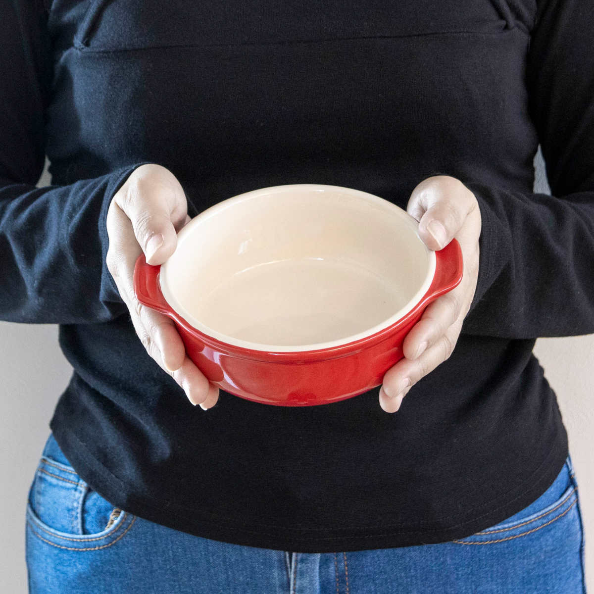 グラタン皿 15cm 丸型 深型 陶磁器 ( 電子レンジ対応 オーブン対応 トースター対応 耐熱皿 食器 耐熱容器 丸 ラウンド 円形 耳付き 一人用 グラタン ラザニア おしゃれ かわいい )