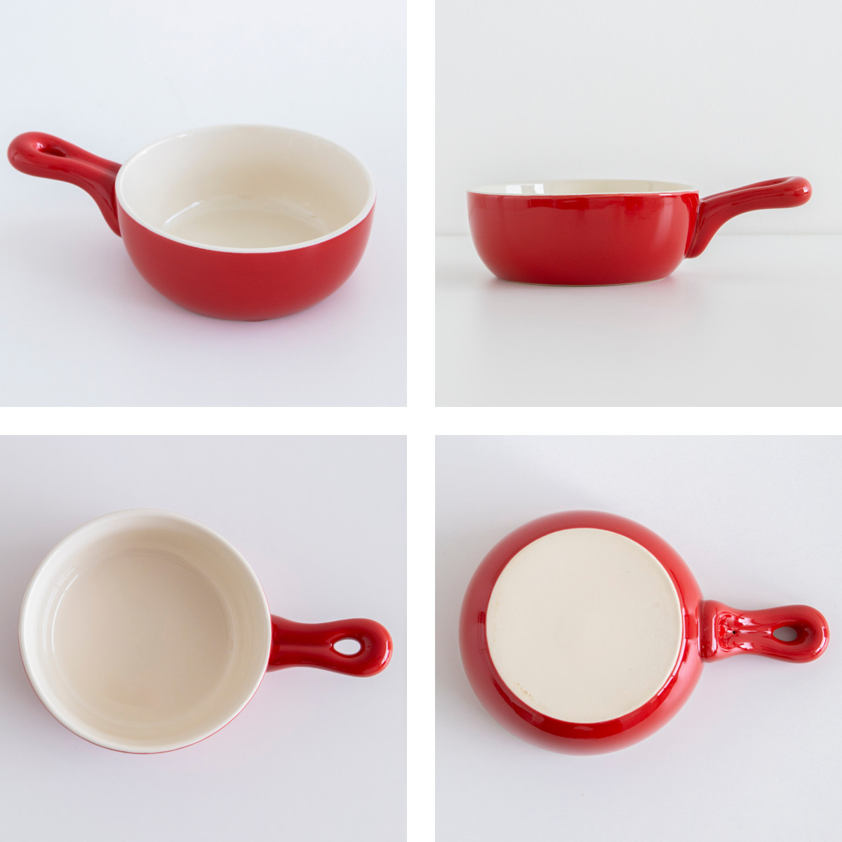 グラタン皿 15cm 丸型 持ち手付き 深型 陶磁器 ( 電子レンジ対応 オーブン対応 トースター対応 耐熱皿 食器 耐熱容器 丸 ラウンド 円形 取っ手付き 一人用 グラタン ラザニア おしゃれ かわいい )