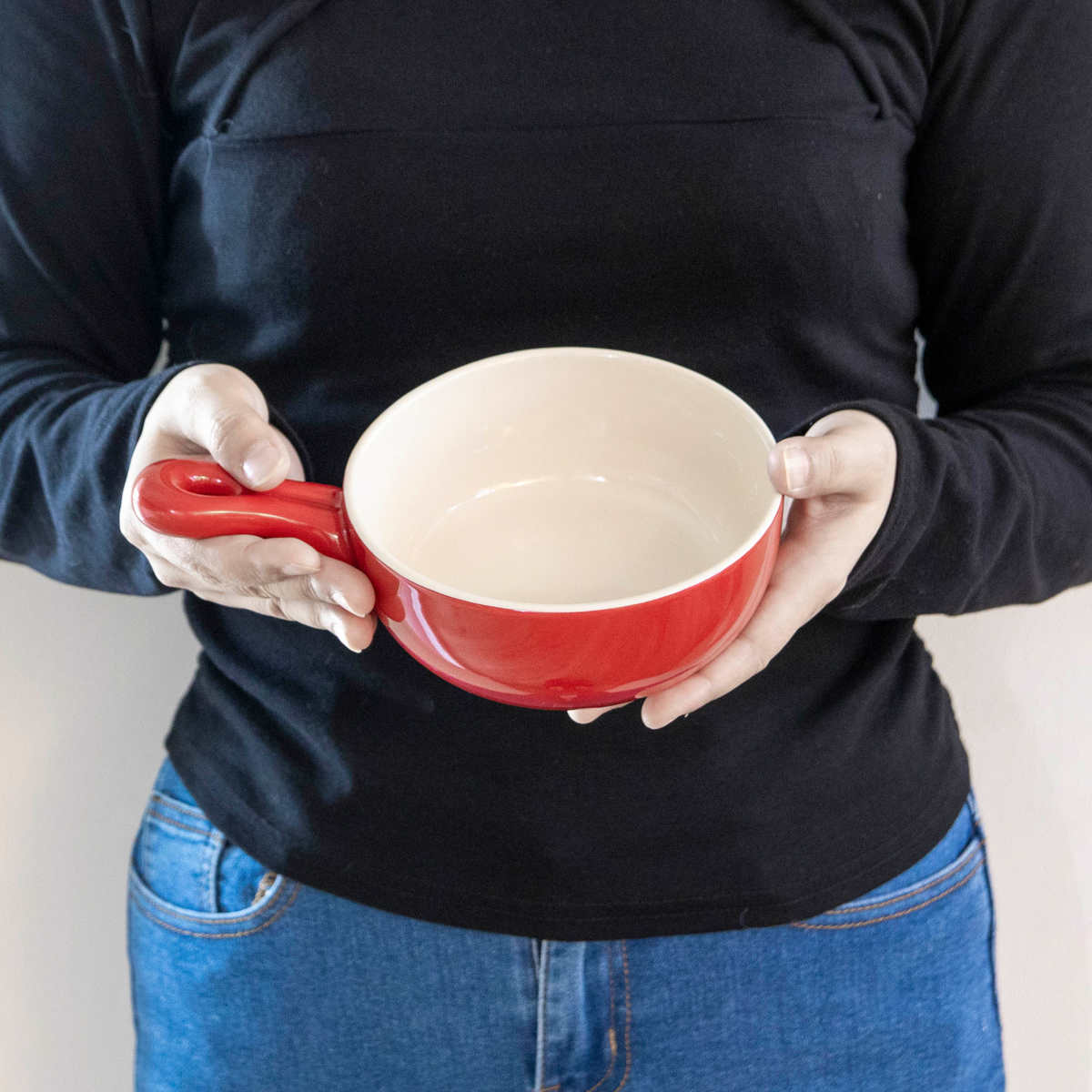 グラタン皿 15cm 丸型 持ち手付き 深型 陶磁器 ( 電子レンジ対応 オーブン対応 トースター対応 耐熱皿 食器 耐熱容器 丸 ラウンド 円形 取っ手付き 一人用 グラタン ラザニア おしゃれ かわいい )