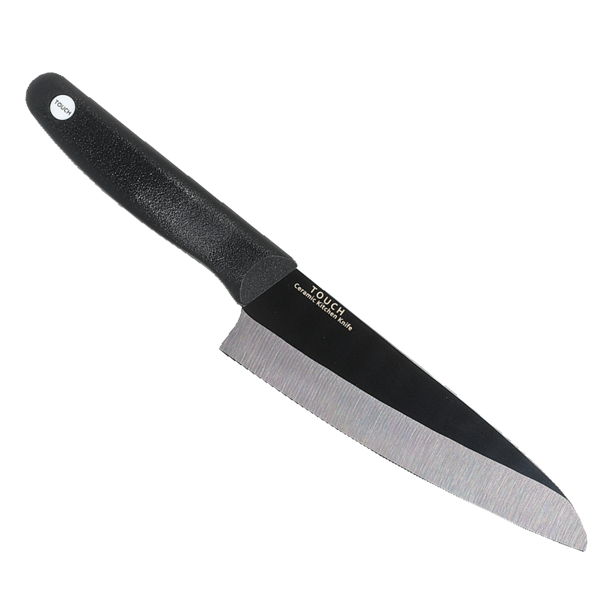 包丁 16cm セラミック製 TOUCH st ( セラミック包丁 三徳包丁 万能包丁 文化包丁 セラミックナイフ 食洗機対応 16センチ 錆びない 切れ味 長持ち 軽量 軽い 下ごしらえ キッチンツール 日本製 ブラック )
