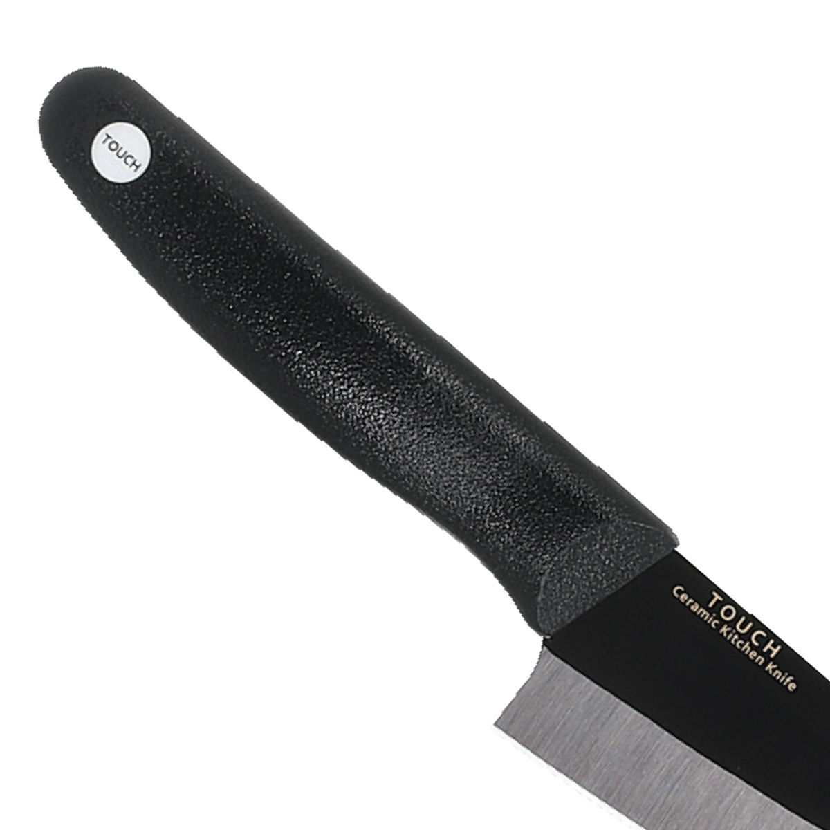 包丁 14cm セラミック製 TOUCH st ( セラミック包丁 三徳包丁 万能包丁 文化包丁 セラミックナイフ 食洗機対応 14センチ 錆びない 切れ味 長持ち 軽量 軽い 下ごしらえ キッチンツール 日本製 ブラック )