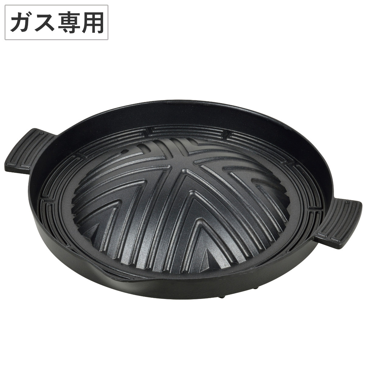 焼肉プルコギグリル フッ素加工 アルミ鋳物製 ( ガス火専用 焼肉プレート フライパン ふっ素加工 直火 焼肉 焼き肉 韓国料理 フッ素コーティング アウトドア BBQ )