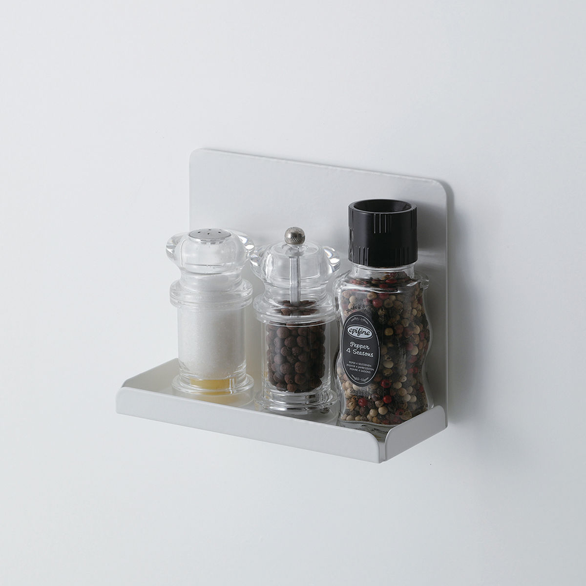 マグネット キッチン棚 マグネフィット スパイスラック ( 調味料ラック スパイス ラック 磁石 小物トレー 小物入れ トレー ホルダー 小物ホルダー 調味料スタンド 調味料収納 スパイス収納 キッチン収納 落下防止 白 ) 【ノーマル】 ノーマル