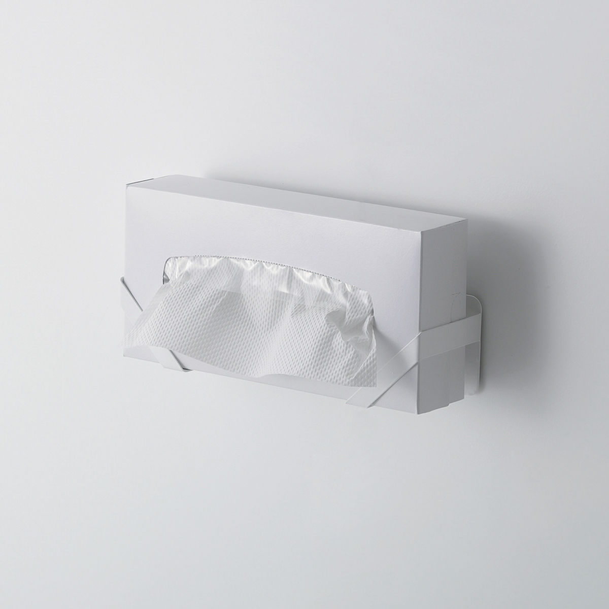 マグネット キッチン棚 マグネフィット ボックスホルダー ティッシュ ( ラップホルダー ティッシュケースホルダー 磁石 箱型 収納 キッチン収納 マグネット式 冷蔵庫横 ラップ収納 ラップ置き 収納小物 キッチン用品 白 )