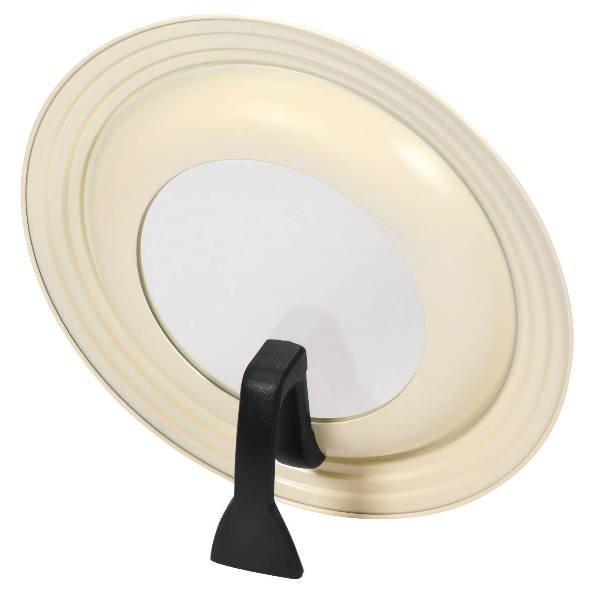 フライパン 蓋 24~28cm ガラス窓付き ハルミック スタンドパンカバー ( 兼用蓋 フライパンカバー 鍋蓋 自立 立つ フライパンフタ フライパン蓋 パンカバー スタンド式 ガラス蓋 兼用フタ フライパンのふた ハンドル付き ) 【ペールピンク】 ペールピンク