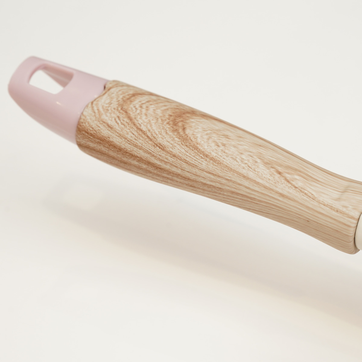 卵焼き器 13×18cm IH対応 セラミック 軽量 ハルミック ( ガス火対応 オール熱源対応 セラミックフライパン エッグパン 軽い 玉子焼き器 朝食 弁当 弁当作り アルミ製 木目調ハンドル こびりつきにくい 直火 おしゃれ ) 【ペールピンク】 ペールピンク