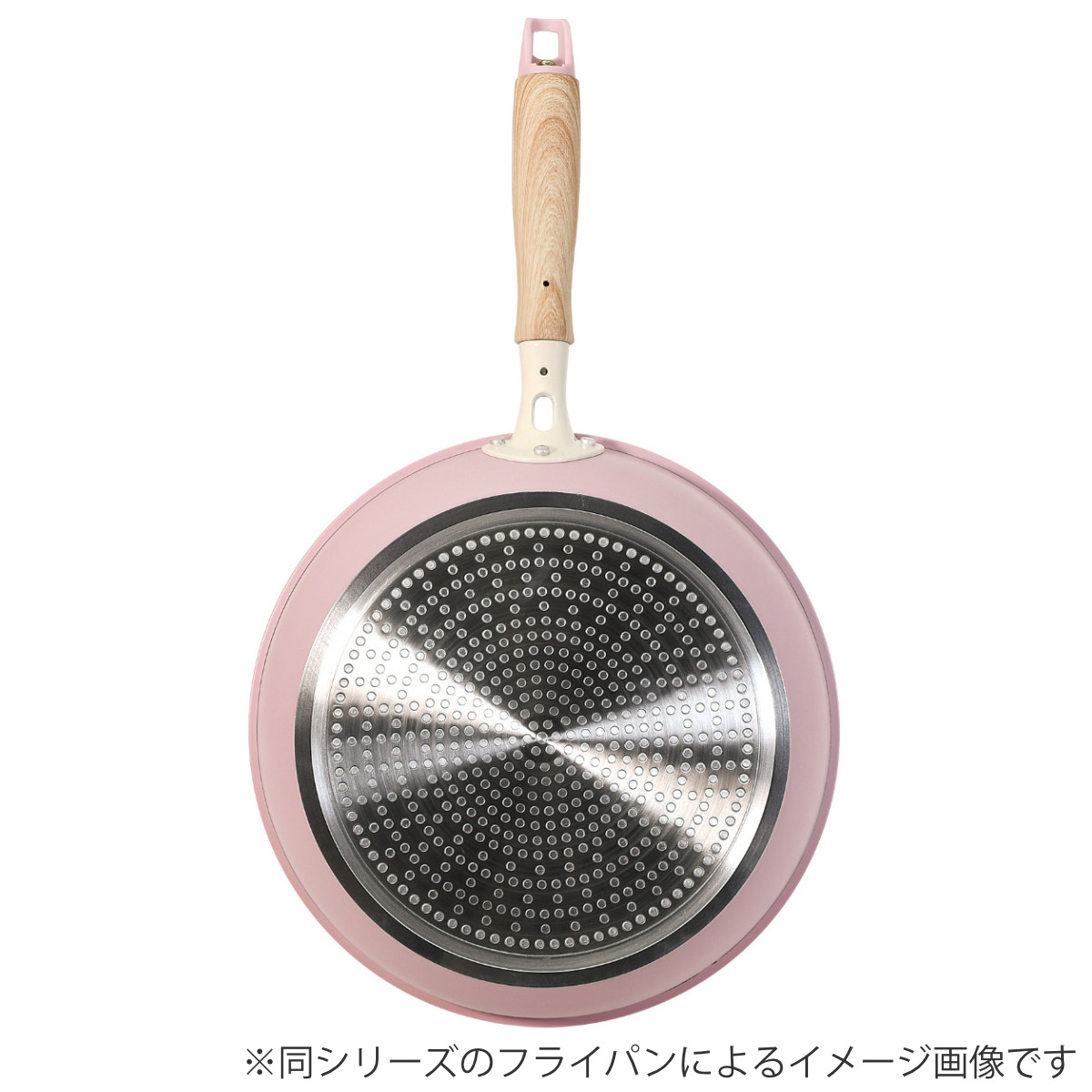 卵焼き器 13×18cm IH対応 セラミック 軽量 ハルミック ( ガス火対応 オール熱源対応 セラミックフライパン エッグパン 軽い 玉子焼き器 朝食 弁当 弁当作り アルミ製 木目調ハンドル こびりつきにくい 直火 おしゃれ ) 【ペールピンク】 ペールピンク