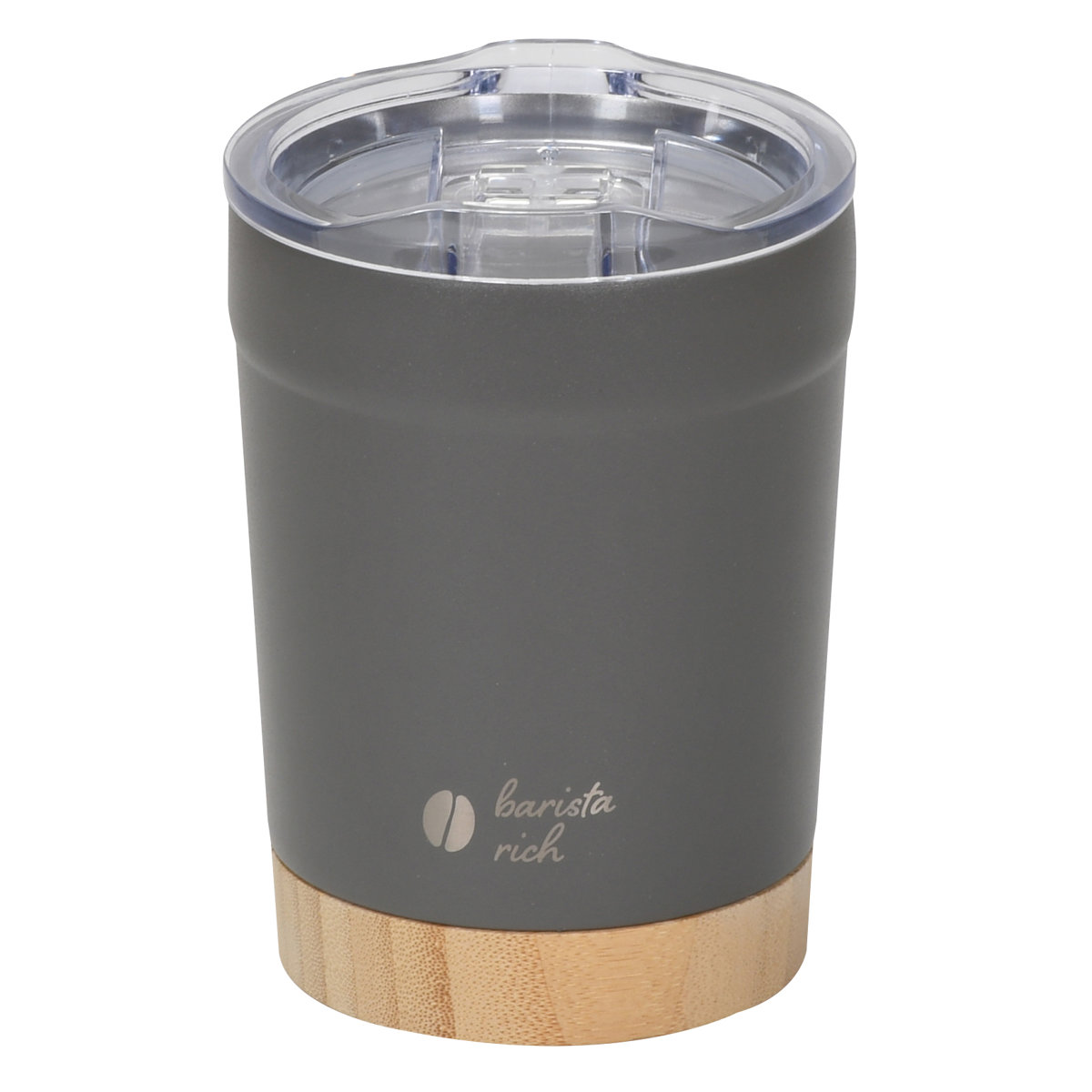 タンブラー バリスタリッチ 真空蓋付タンブラー 350ml ( ステンレス 天然竹 保冷 保温 蓋付き 持ち運び カップ コップ グラス 木目調 おしゃれ シンプル モダン スタイリッシュ ) 【オフホワイト】 オフホワイト