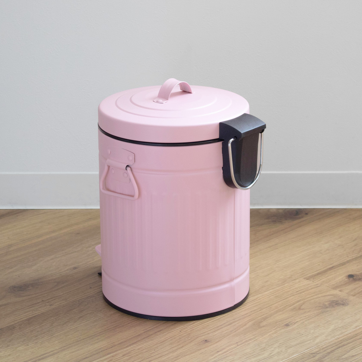 ゴミ箱 ペダルペール クラウス 5L ( ごみ箱 5リットル ペダル式 ふた付き キッチン リビング 分別 おしゃれ 静音 丸 ダストボックス 踏みフタ インナーボックス 付き ピンク ホワイト ) 【ホワイト】 ホワイト