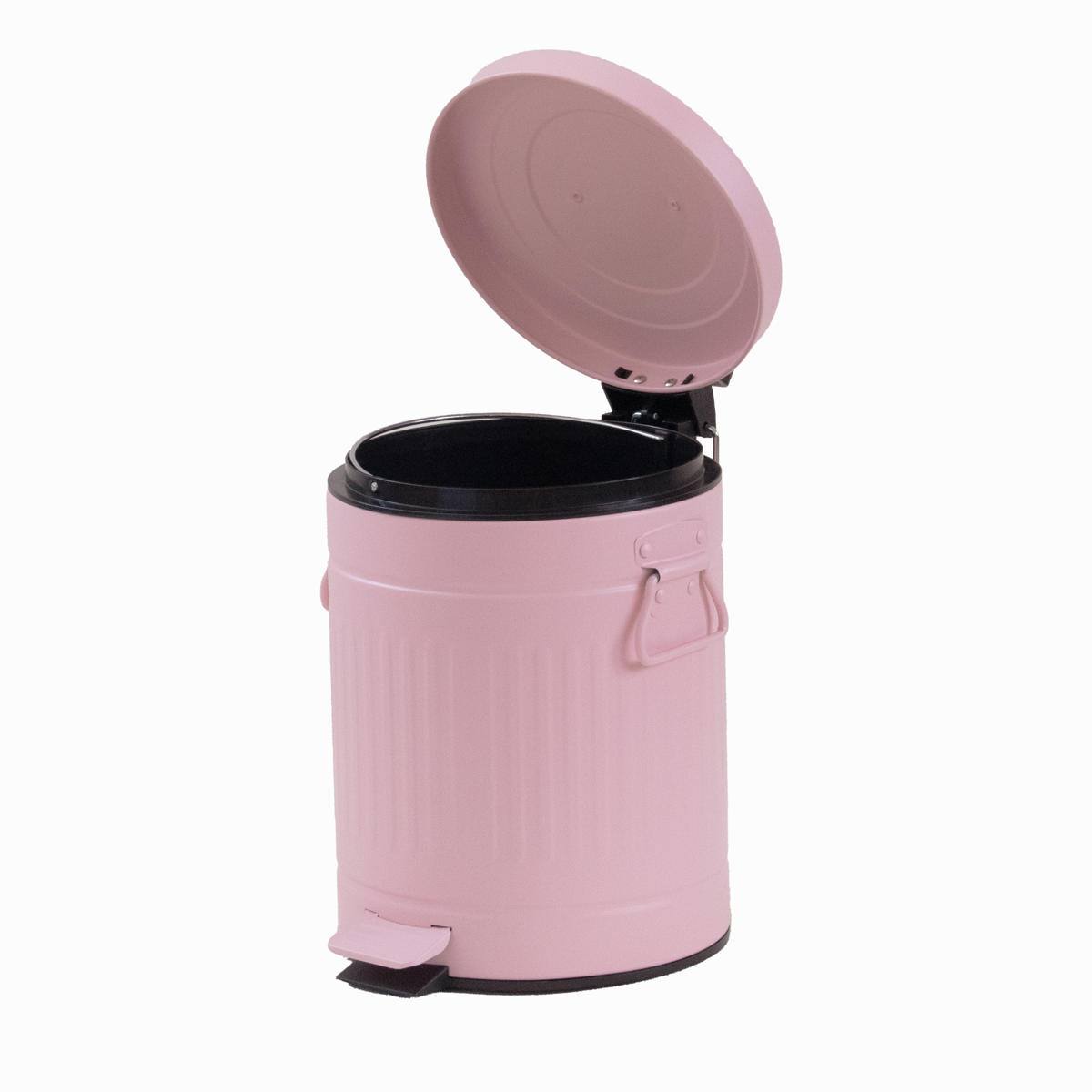 ゴミ箱 ペダルペール クラウス 5L ( ごみ箱 5リットル ペダル式 ふた付き キッチン リビング 分別 おしゃれ 静音 丸 ダストボックス 踏みフタ インナーボックス 付き ピンク ホワイト ) 【ホワイト】 ホワイト