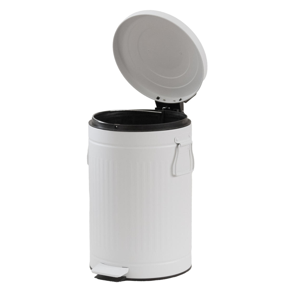 ゴミ箱 ペダルペール クラウス 12L ( ごみ箱 12リットル ペダル式 ふた付き キッチン リビング 分別 おしゃれ 静音 丸 ダストボックス 踏みフタ インナーボックス 付き ピンク ホワイト ) 【ホワイト】 ホワイト