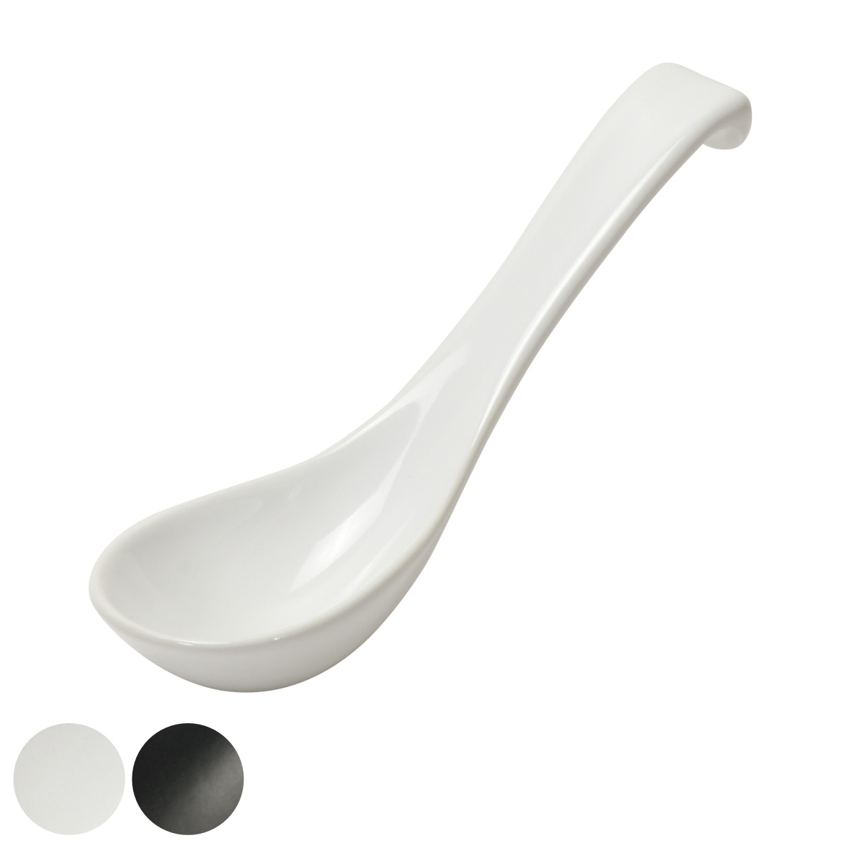 レンゲスプーン （ 陶磁器 蓮華 レンゲ スプーン カトラリー 和モダン 和食器 シンプル おしゃれ ） 【ブラック】