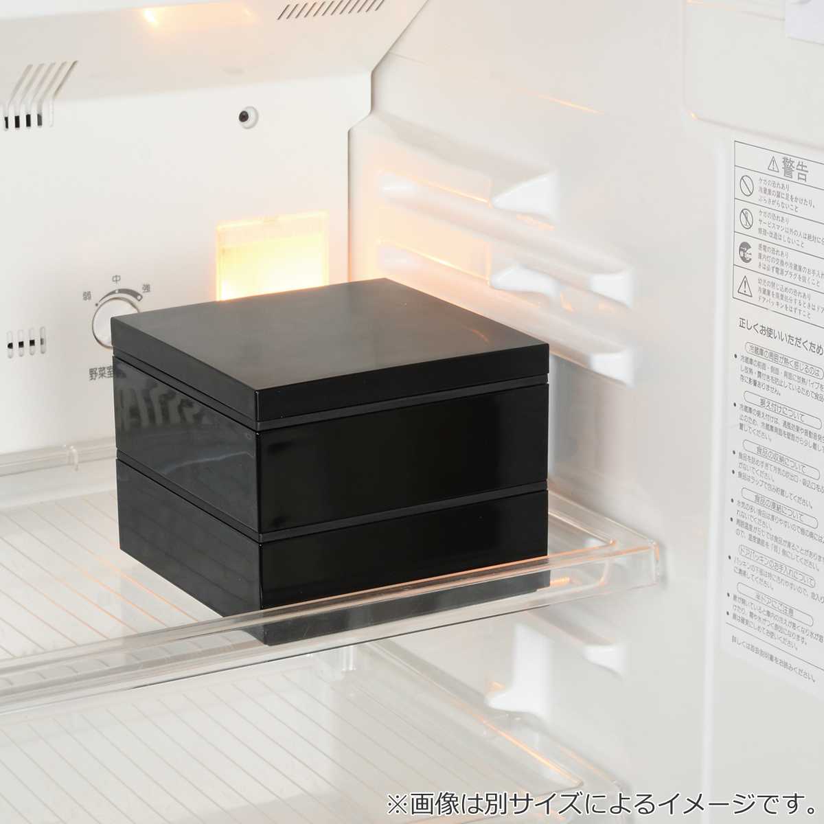 弁当箱 3段 15cm 日常使いの重箱 ベルト付 ( 重箱 お重 2~3人用 三段 三段重 ブラック 日本製 お重箱 御重 3段重 行楽弁当箱 お正月 運動会 おせち料理 黒 シンプル )