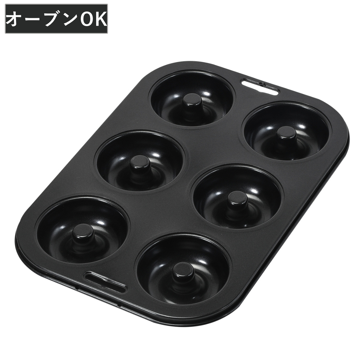 Mスイーツドーナツ焼型プレート6個取 （ オーブン専用 型 焼き型 製菓道具 ドーナツ シリコーン加工 ドーナツ用 焼型 お菓子作り 6個 手作り お菓子 製菓用品 お菓子作りグッズ ドーナツ型 ドーナツ焼型 ）