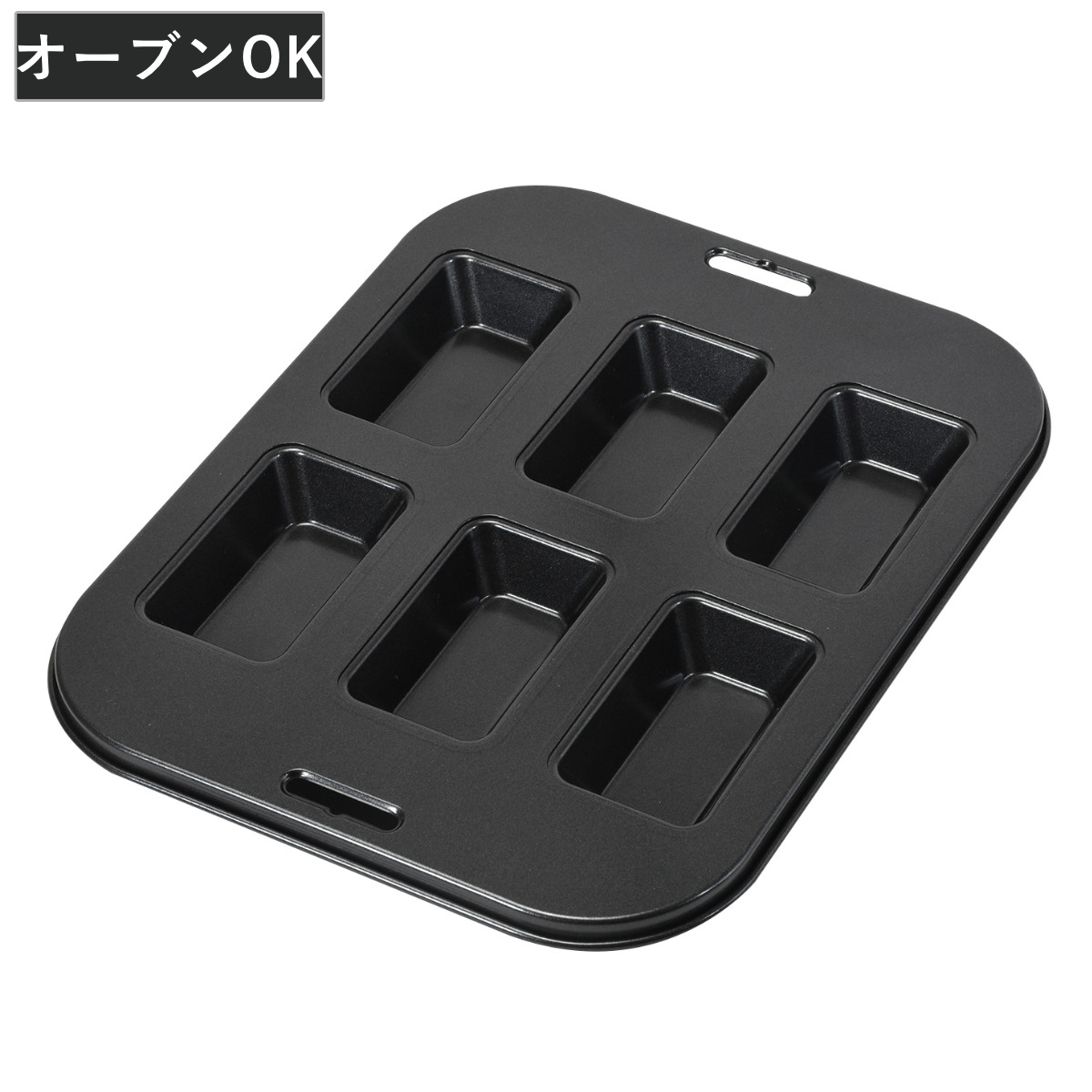 Mスイーツフィナンシェ焼型プレート6個取 （ オーブン専用 型 焼き型 製菓道具 フィナンシェ シリコーン加工 フィナンシェ用 焼型 お菓子作り 6個 手作り お菓子 製菓用品 お菓子作りグッズ フィナンシェ型 フィナンシェ焼型 ）