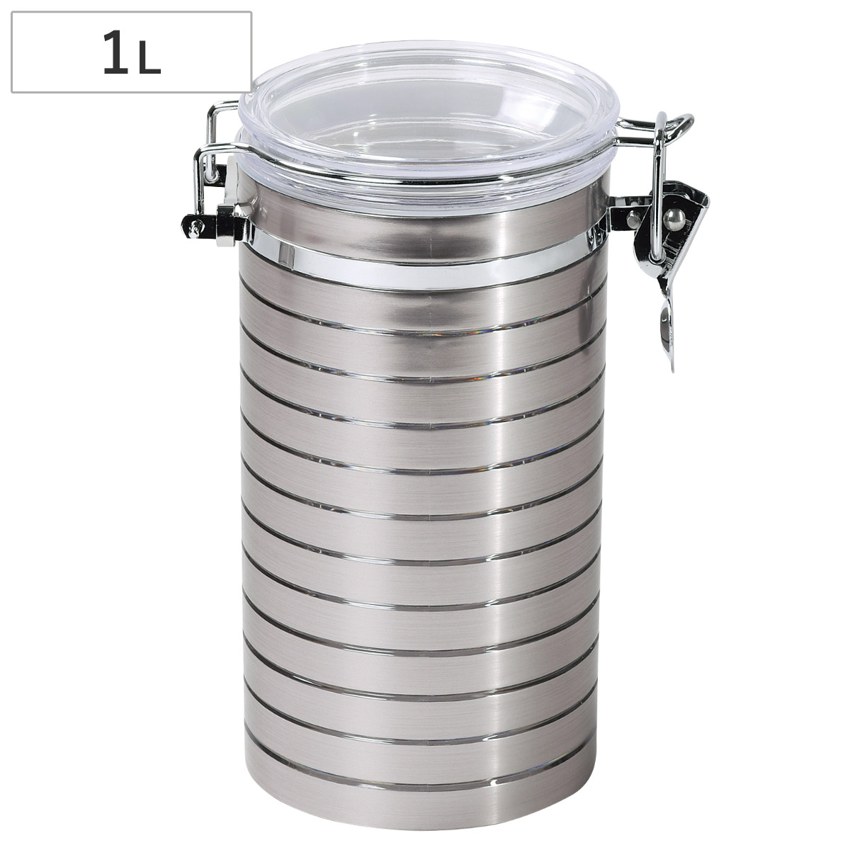 保存容器 1L コーヒー キャニスター ロック式 ブレイクタイム （ コーヒーキャニスター 密閉 調味料容器 ロック 缶 蓋 パッキン付き 丸型 円筒 コーヒー缶 保存缶 粉 珈琲豆 紅茶 茶葉 茶筒 調味料ポット ）