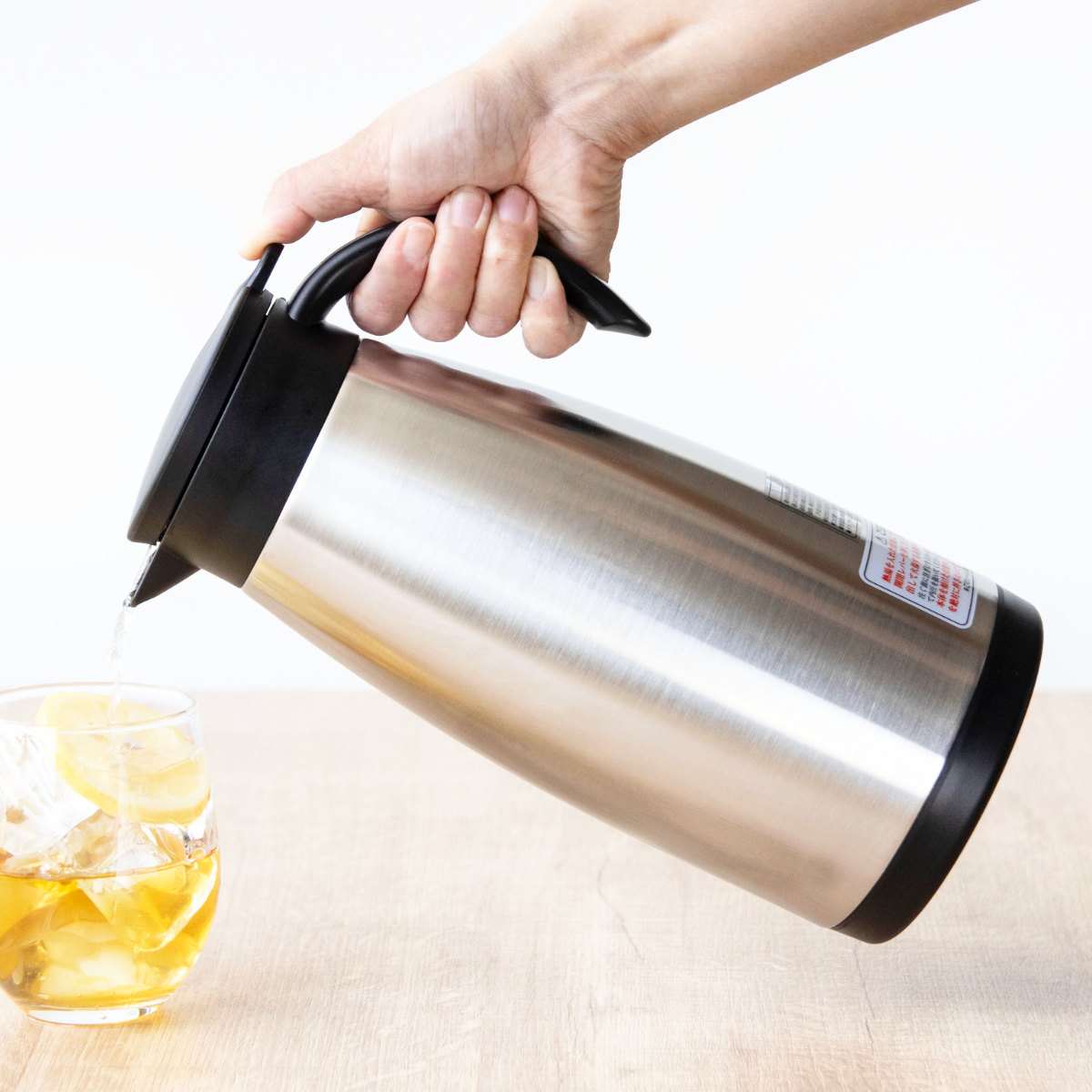 卓上ポット 1.4L 保温 保冷 アコットネオ テーブルポット ステンレス製 ( ポット ステンレスポット 保温ポット 保冷ポット おしゃれ 卓上 持ち運び 真空二重構造 コーヒー お茶 ワンプッシュ 広口 )