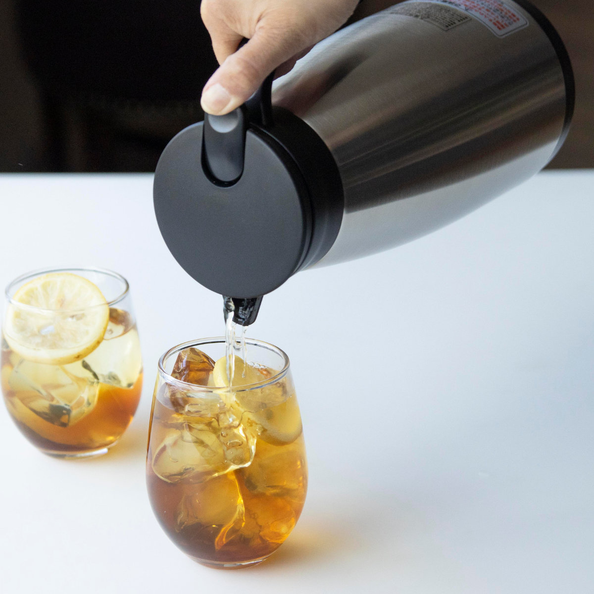 卓上ポット 1.4L 保温 保冷 アコットネオ テーブルポット ステンレス製 ( ポット ステンレスポット 保温ポット 保冷ポット おしゃれ 卓上 持ち運び 真空二重構造 コーヒー お茶 ワンプッシュ 広口 )