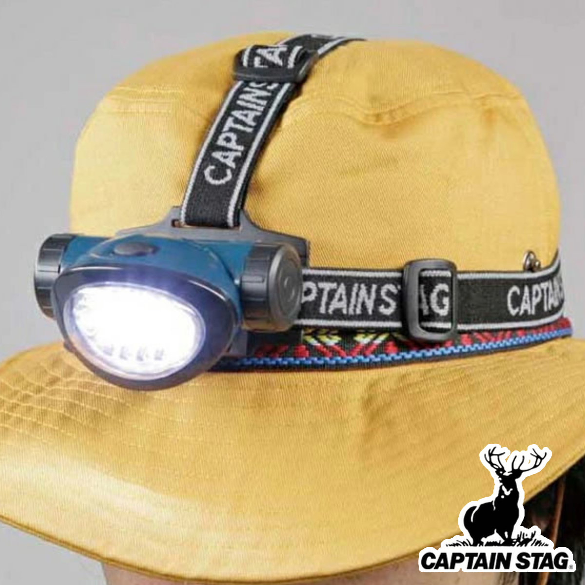 ヘッドライト LED 電池式 ビビッド キャプテンスタッグ （ アウトドア LEDライト 防災 ライト CAPTAINSTAG CAPTAIN STAG 非常用 電池 キャンプ 釣り 乾電池式 ）
