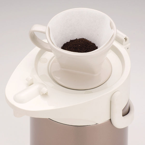 エアーポット ポット ケトル 魔法瓶 保温 保冷 2.5L メタルシルバー ( エアー給湯 卓上ポット ステンレス 電気不要 コーヒー エアー コンパクト 湯沸し 水筒 ) 【メタルブラウン】 メタルブラウン