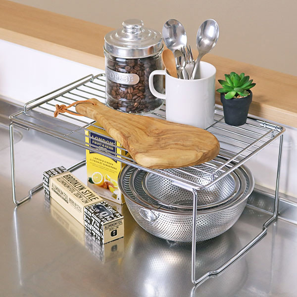 キッチン 収納 シンク下 収納 すきま収納 キッチンラック 簡単組立 グレー Amazon.co.jp: シンク下収納ラック, 洗面台下収納 キッチン収納ラック