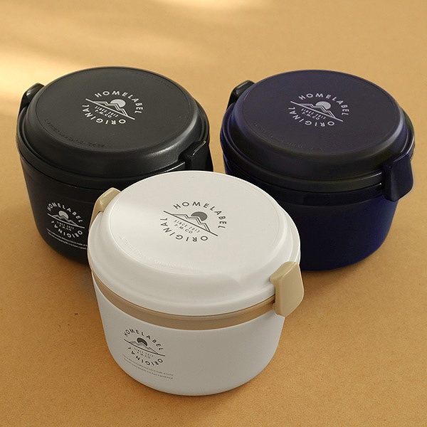 保温弁当箱 弁当箱 ランチジャー どんぶりランチジャー 880ml 2段 ( お弁当箱 保温 保冷 大容量 レンジ対応 ランチボックス 保温ランチ シンプル どんぶり 丼 電子レンジOK スープ 容器 ステンレス製 真空二重構造 ) 【ブラック】 ブラック